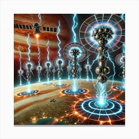 A Sci Fi Depiction Of Thunderclap Satellites Strikes 1 Canvas Print