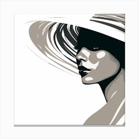 Woman In A Hat 31 Canvas Print