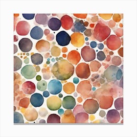 Watercolor Circles 2 Canvas Print