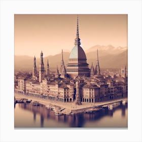 Mole Antonelliana Turin 1890 Canvas Print