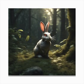 Rabbit In The Forest 67 Canvas Print