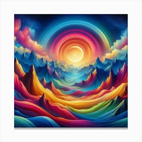 Rainbow Mountains Canvas Print
