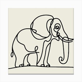 Elephant Picasso style 4 Canvas Print