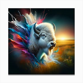 White Bison Canvas Print