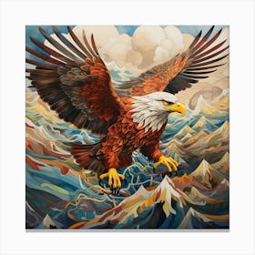 Eagle In Flight 4 Canvas Print