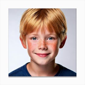 Firefly Adorable Strawberry Blond Boy With Freckles And Blue Eyes 18308 Canvas Print