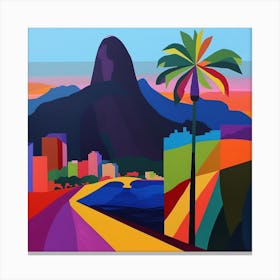 Abstract Travel Collection Rio De Janeiro Brazil 4 Canvas Print