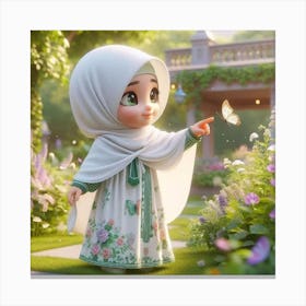 Muslim Girl Canvas Print