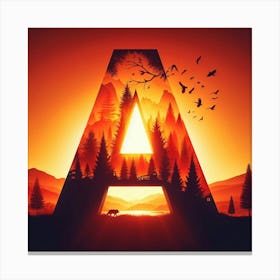 Letter A Canvas Print