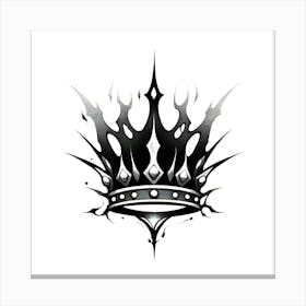 Crown Tattoo Design Canvas Print