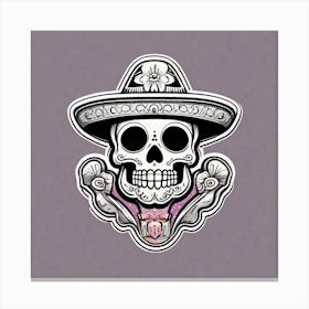 Day Of The Dead Skull 22 Canvas Print