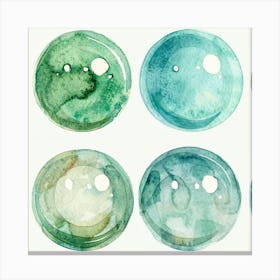 Watercolor Circles 2 Canvas Print