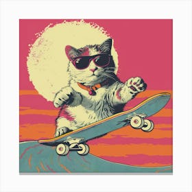 Skateboard Cat 5 Canvas Print