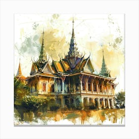 Phnom Penh Royal Palace 4 Canvas Print