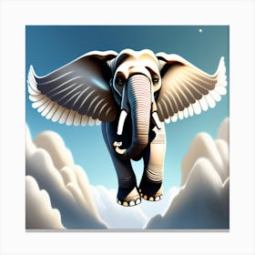 Fantasy Art: Elephant With Wings Canvas Print