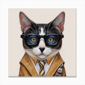 Fashion Cat 1 Canvas Print