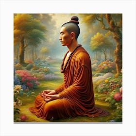 Buddha In The Forest 1 Canvas Print