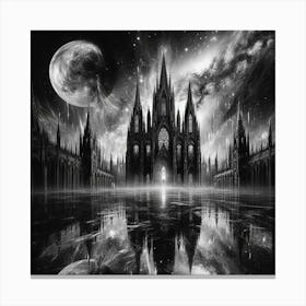 Cathedral In The Night 2 Canvas Print