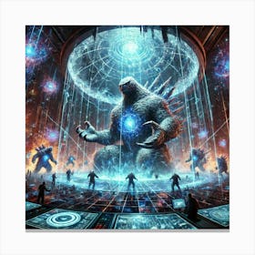 A Dramatic Sci Fi Scene Depicting Dimensional Prisons Canvas Print