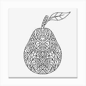 Pear Mandala Canvas Print