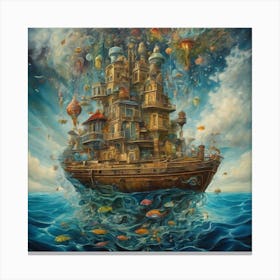 Ship In The Sky Canvas Print