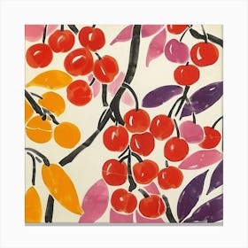Cherries Matisse Style 15 Canvas Print