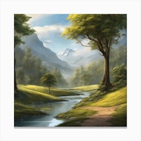 Landscape Painting 23 Canvas Print