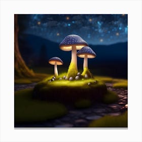 Glowing Mushrooms 6 Canvas Print