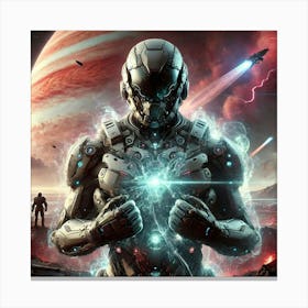 A Sci Fi Depiction Of Stormfield Armor, Advanced P Canvas Print