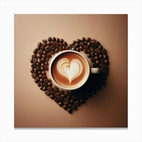 Coffee Heart Canvas Print