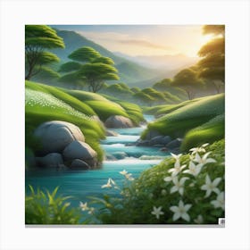 Landscape Painting 200 Canvas Print