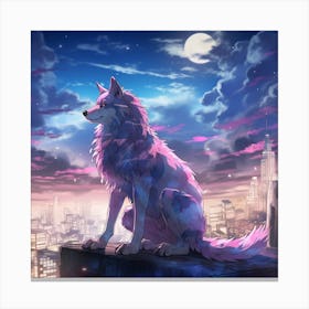 Wolf In The City 2 Canvas Print