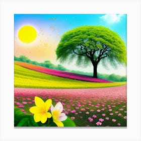 Flower Field Canvas Print