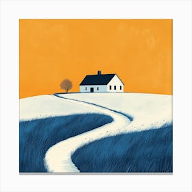 House In The Snow 9 Canvas Print