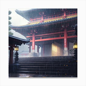 Rainy Day In Japan Canvas Print