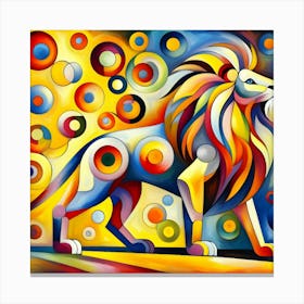 Abstract Lion Painting Canvas Print