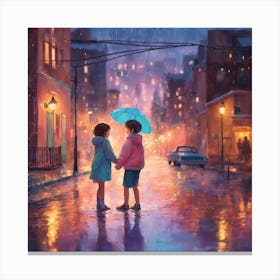 Rainy Night Canvas Print