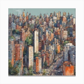 New York City Skyline 1 Canvas Print