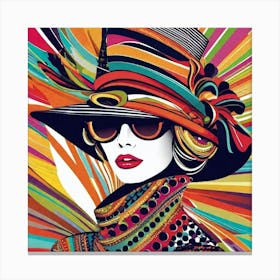 Woman In Hat 1 Canvas Print