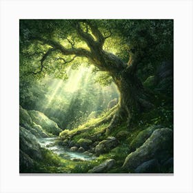 Tree In The Forest 4 Canvas Print