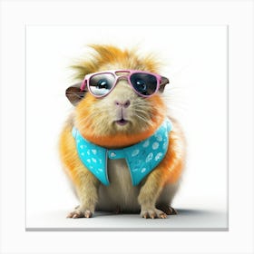 Guinea Pig In Sunglasses Canvas Print
