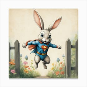 Superman Bunny Canvas Print