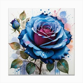 Blue Rose 11 Canvas Print