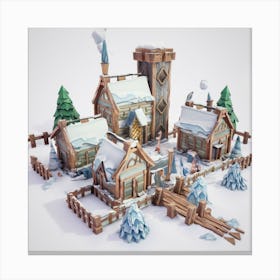 A Snow Village 6 Canvas Print