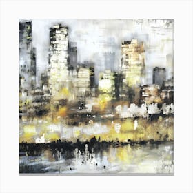 Abstract Cityscape Abstract Painting Canvas Print