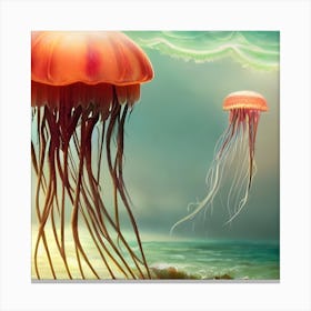 Flying Jelly 3 Canvas Print