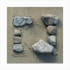 Zen Sand Art Canvas Print
