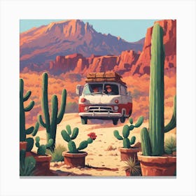 Cactus Road Canvas Print