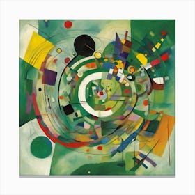 Painting With Green Center, Wassily Kandinsky Square Art Print Canvas Print