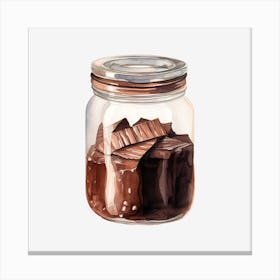 Chocolate Cake In A Jar Canvas Print